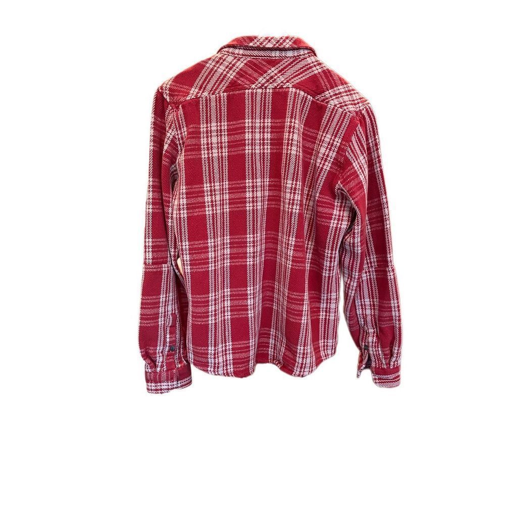 SCHOTT BROS. Vintage Red & Tan Thick Flannel Button Up - size XL - Picture 3 of 4